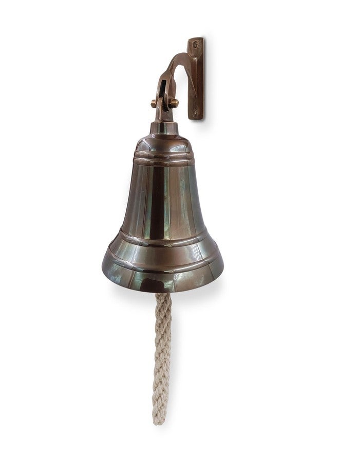 THDC 6" Solid Brass Bell Marine Wall Mounted Ship Nautical Bronze Finish Hanging Bell Perfect for Dinner, Indoor, Outdoor, School, Bar, Reception & Church by THDC - Image 1